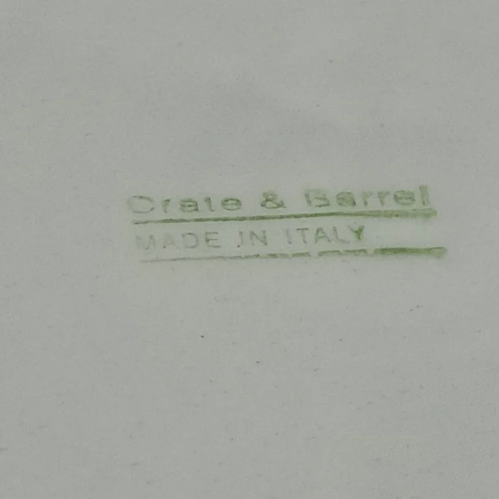 Crate & Barrel Striped Salad Dessert Plates 8” Made In Italy Set Of 3